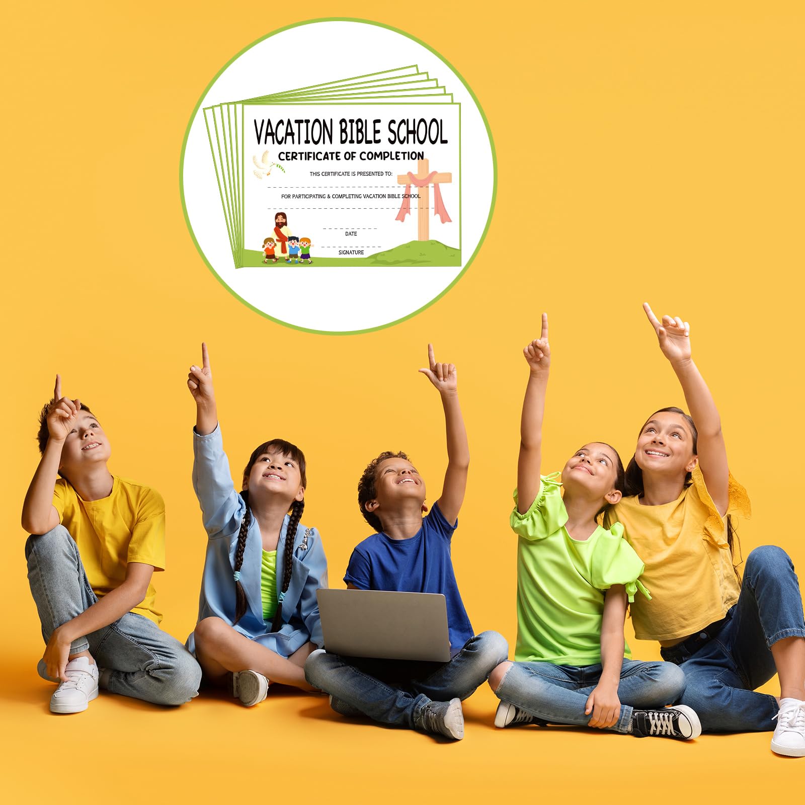 Vacation Bible School Ribbons For Graduation Snapklik.com : 100 Pack Vacation Bible School VBS Certificate Of ...