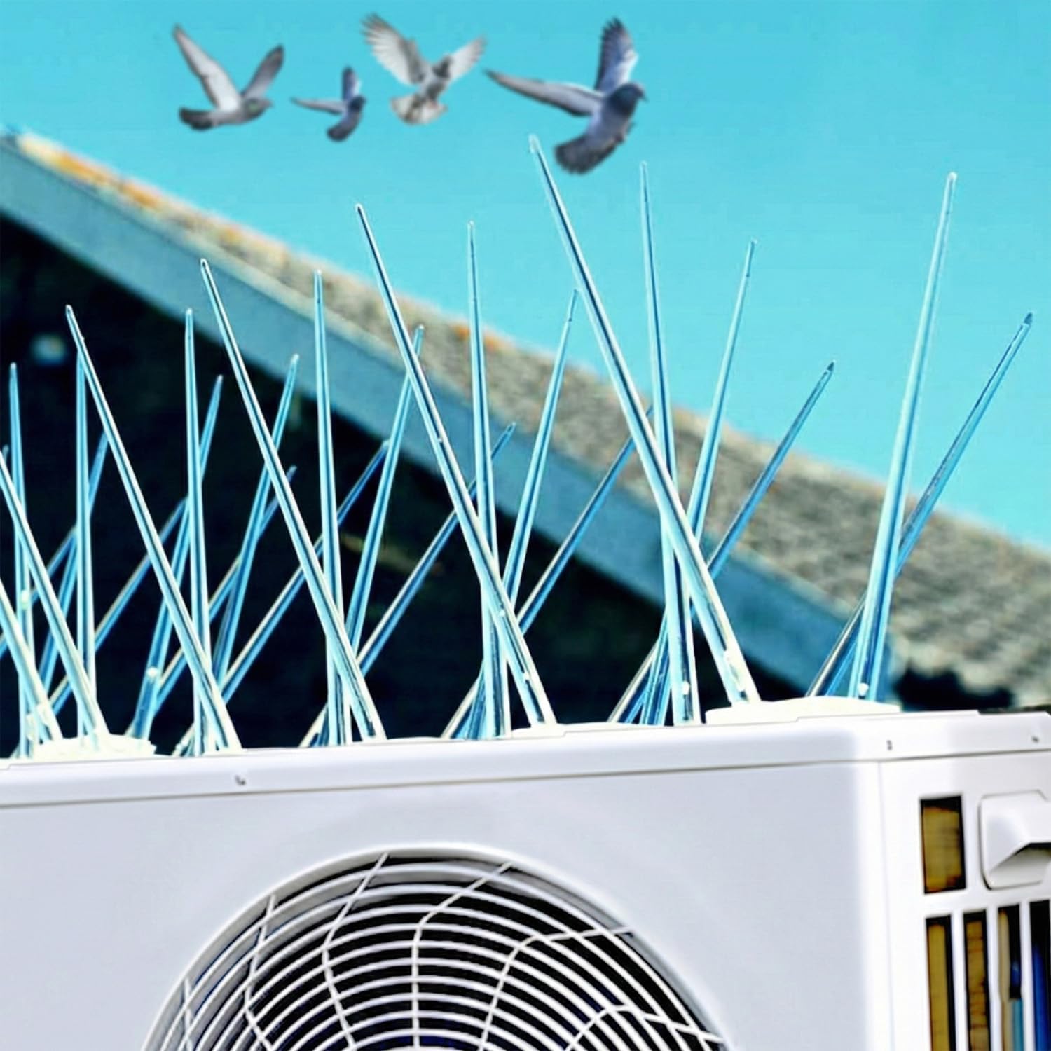 Mr. Right Pigeon Spikes for Balconies (40 pcs), Pigeon Spikes for AC, Window AC and Outdoor Units, Bird Spikes for Pigeon Control
