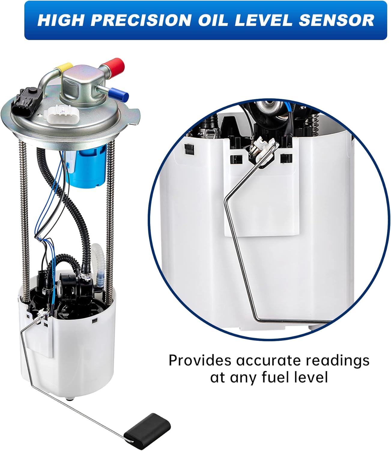 Fuel Pump Assembly with Sending Unit Compatible with Chevrolet Silverado 1500, Compatible with GMC Sierra 1500, 2009 4.8L 5.3L 6.0L, Replaces E3817M