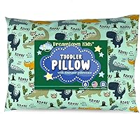 Vista 1 de Almohada y funda de almohada para niños pequeños, hipoalergénica, fabricada en Estados Unidos, suave y transpirable, ideal para siestas, cama