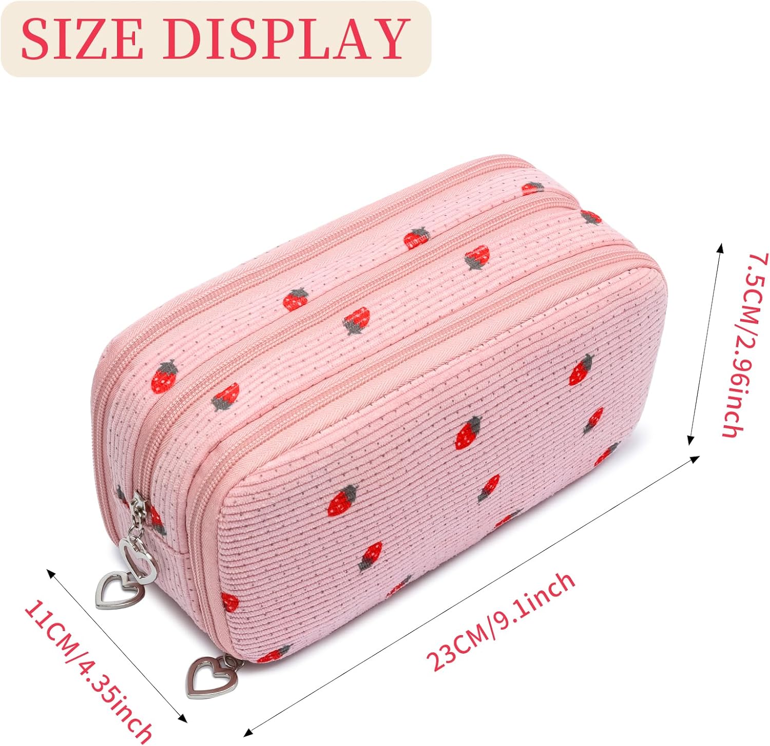 Pencil Case Large Capacity Pencil Pouch Pen Bag Office Stationery Organizer Multifunctional Pencil Bag for Teen Girls and Women - Image 5
