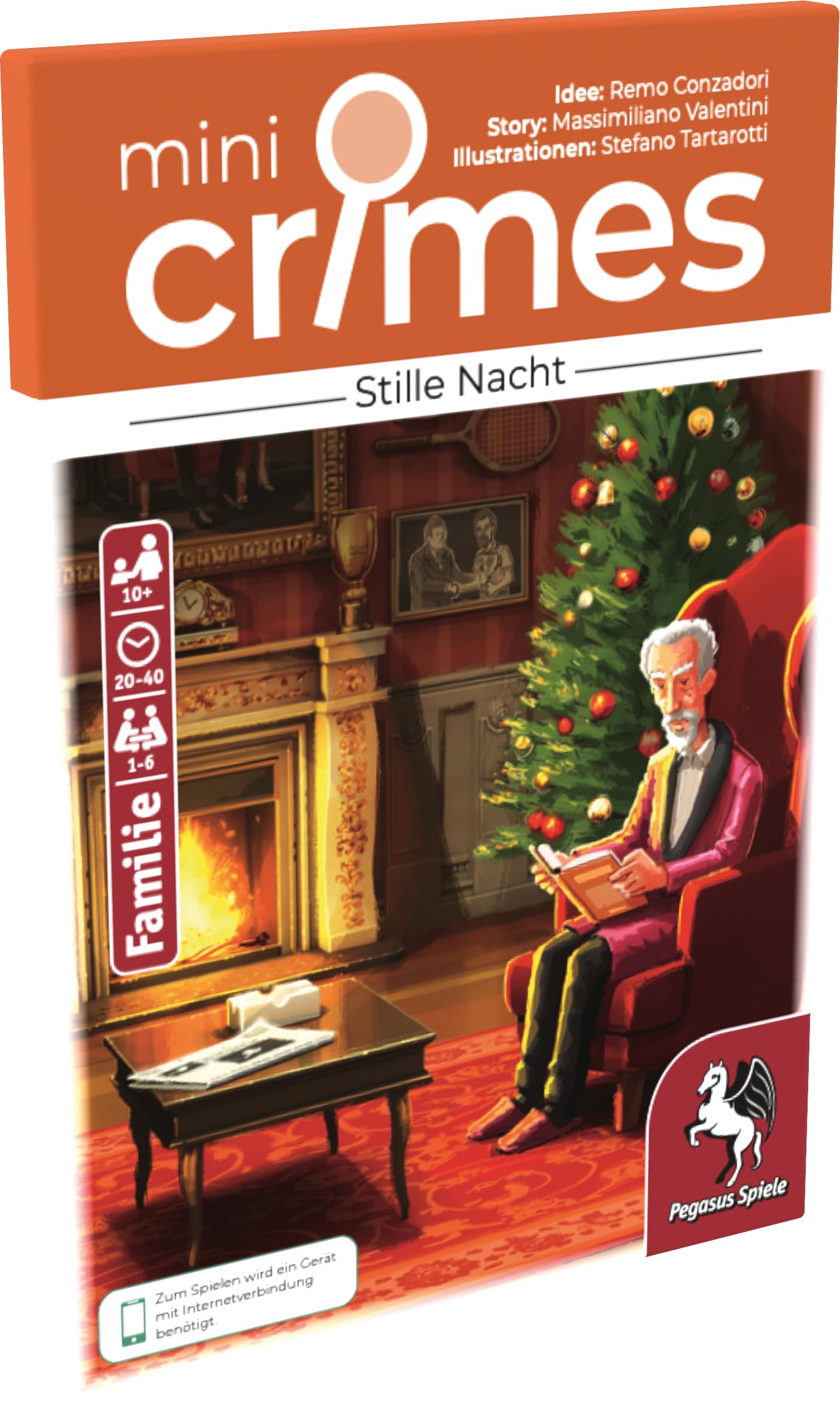 Pegasus Spiele MiniCrimes - Stille Nacht, Rot und Mehrfarbig