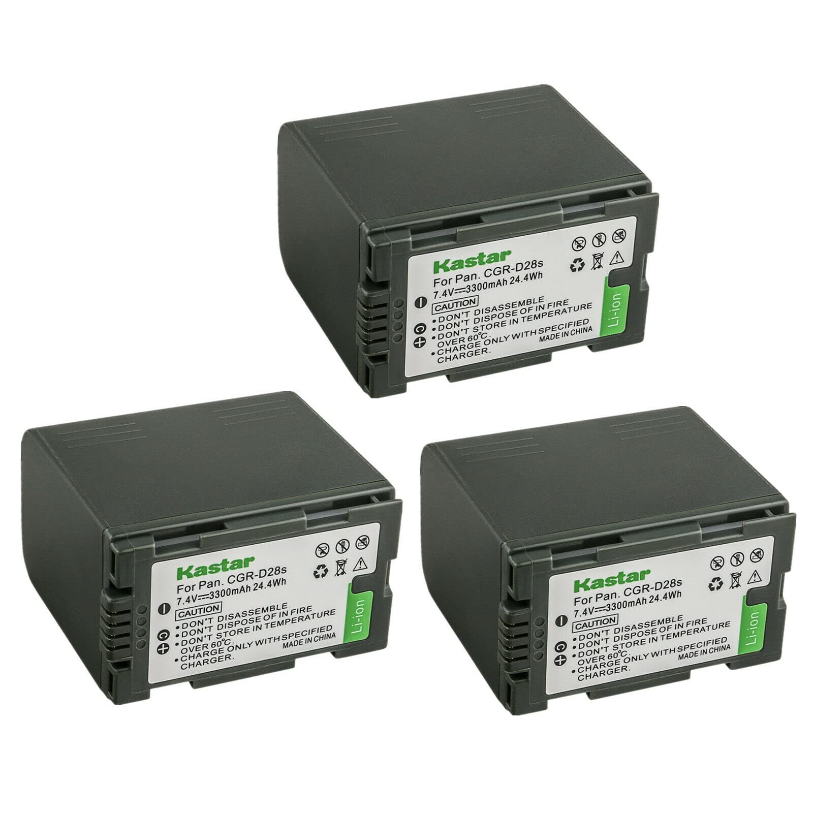 Amazon.com : Kastar 3-Pack CGR-D28 Battery Replacement for