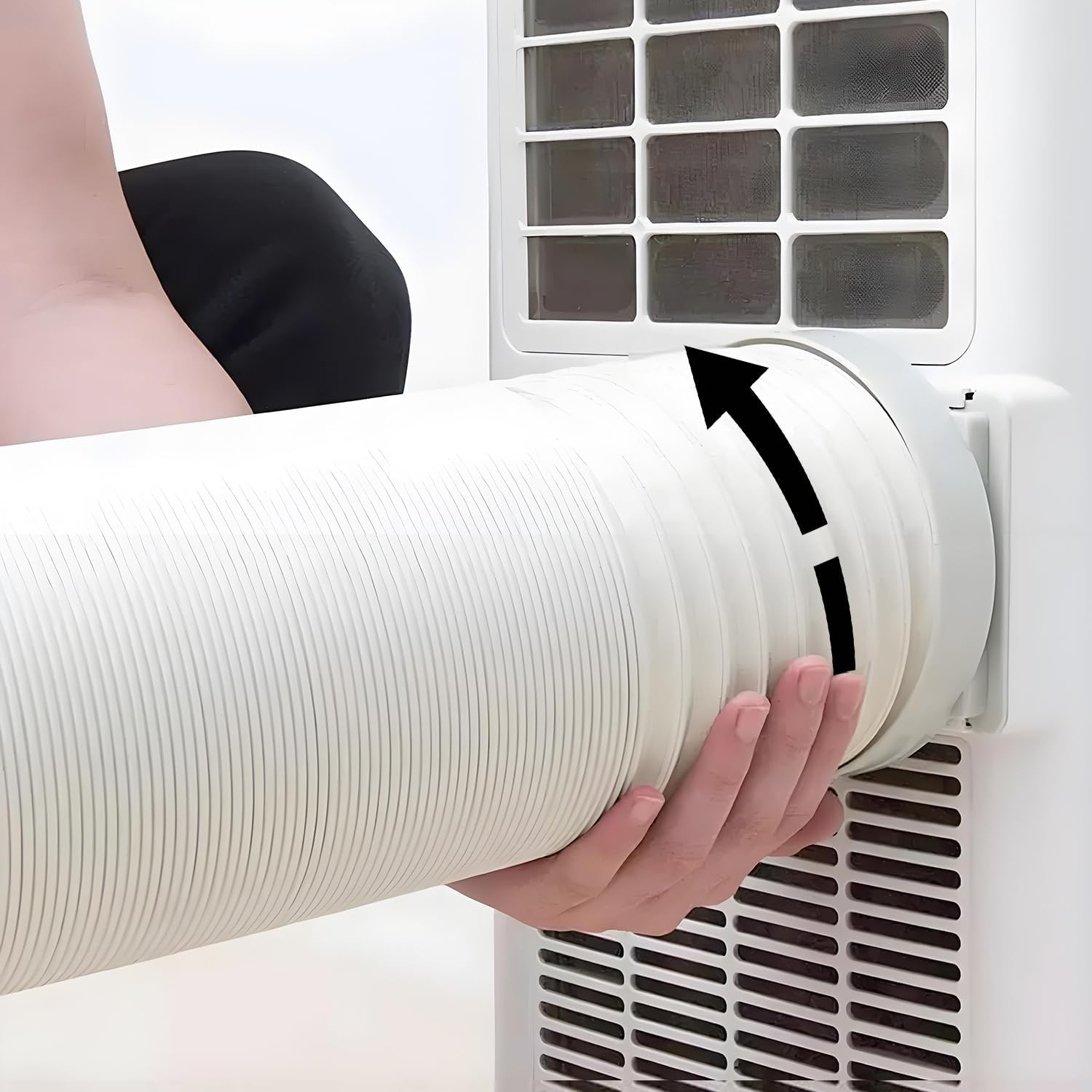 Tubo Climatizzatore Portatile, 3 metri PP Condizionatore d'Aria Tubo, Estensibile Mobile Aria Condizionata per Impianti Di Climatizzazione, Asciugatrici e Cappe Aspiranti(130mm) | Tubo di scarico estensibile con filettatura CCW per condizionatore portatil