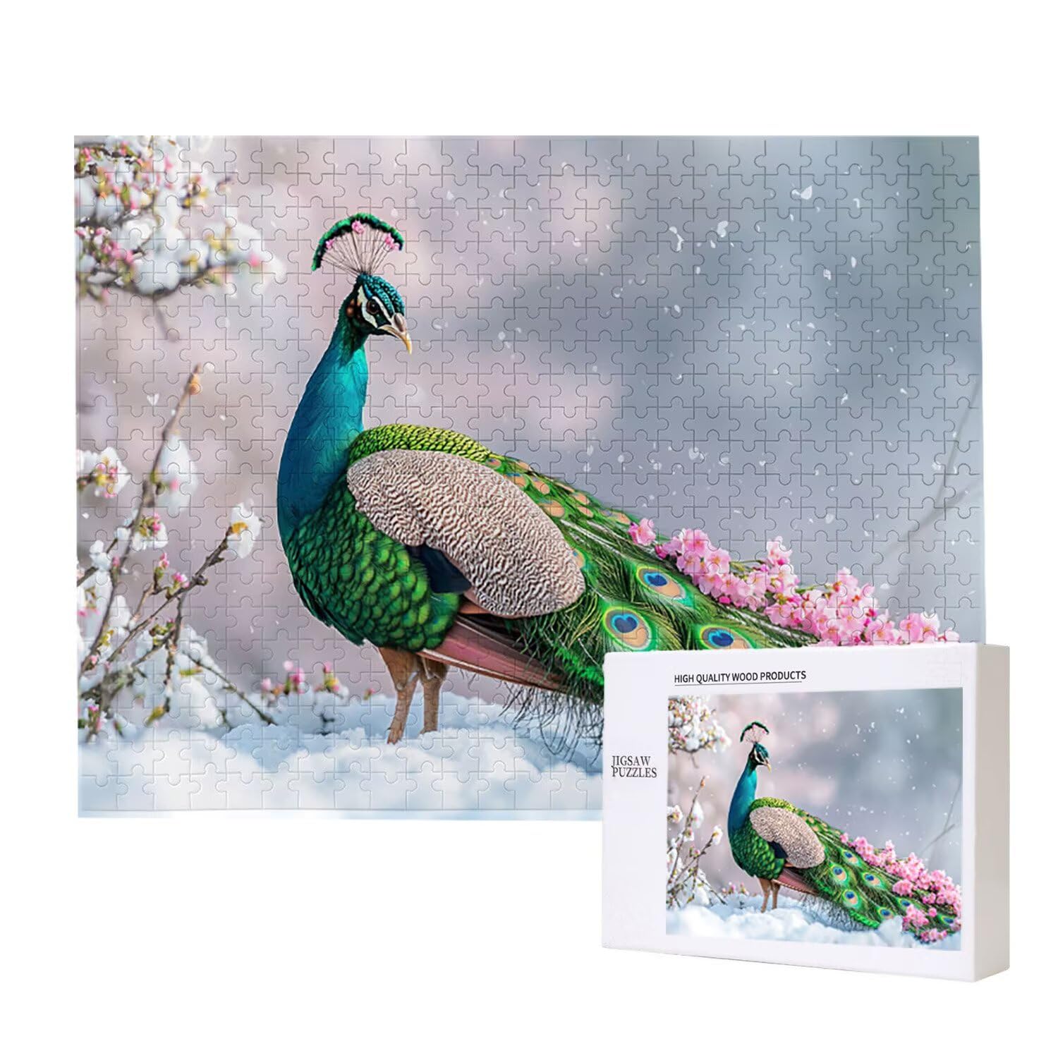 1500 Pezzi di Puzzle, pavone1500 Pezzi di Puzzle per Adulti, Regalo di Anniversario, Regalo di Natale, Decorazione Della Casa, Prevenzione Della Degenerazione Cerebrale Negli Anziani v-515