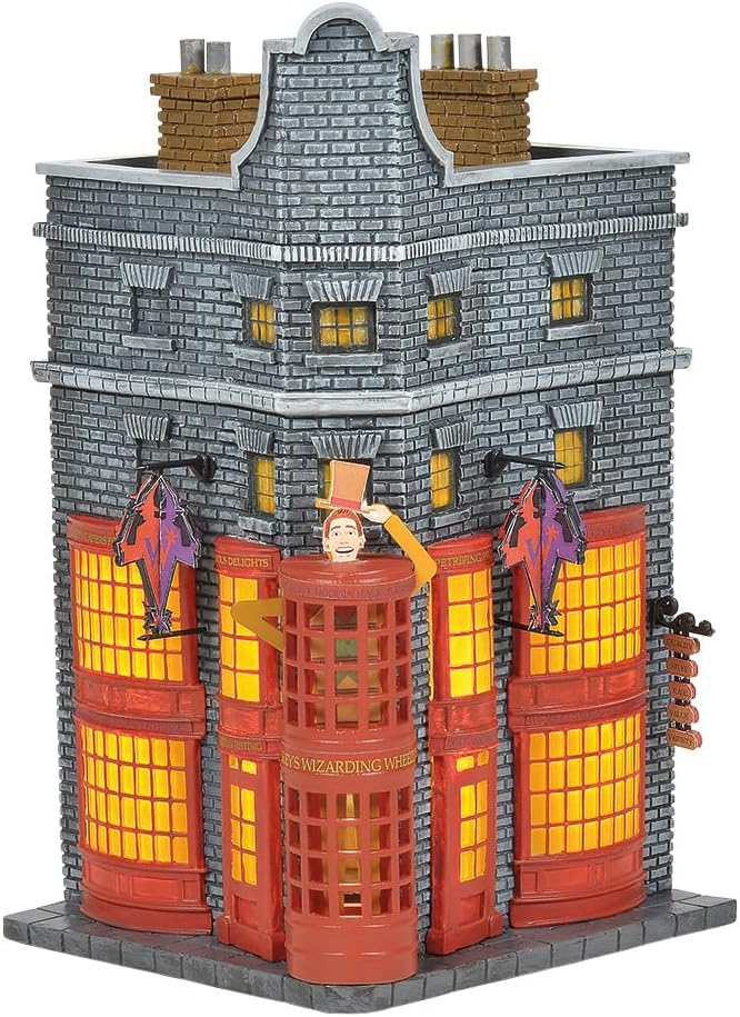Department 56 Harry Potter Village Weasleys' Wizard Wheezes Lit Building, 8.11 Inch, Multicolor