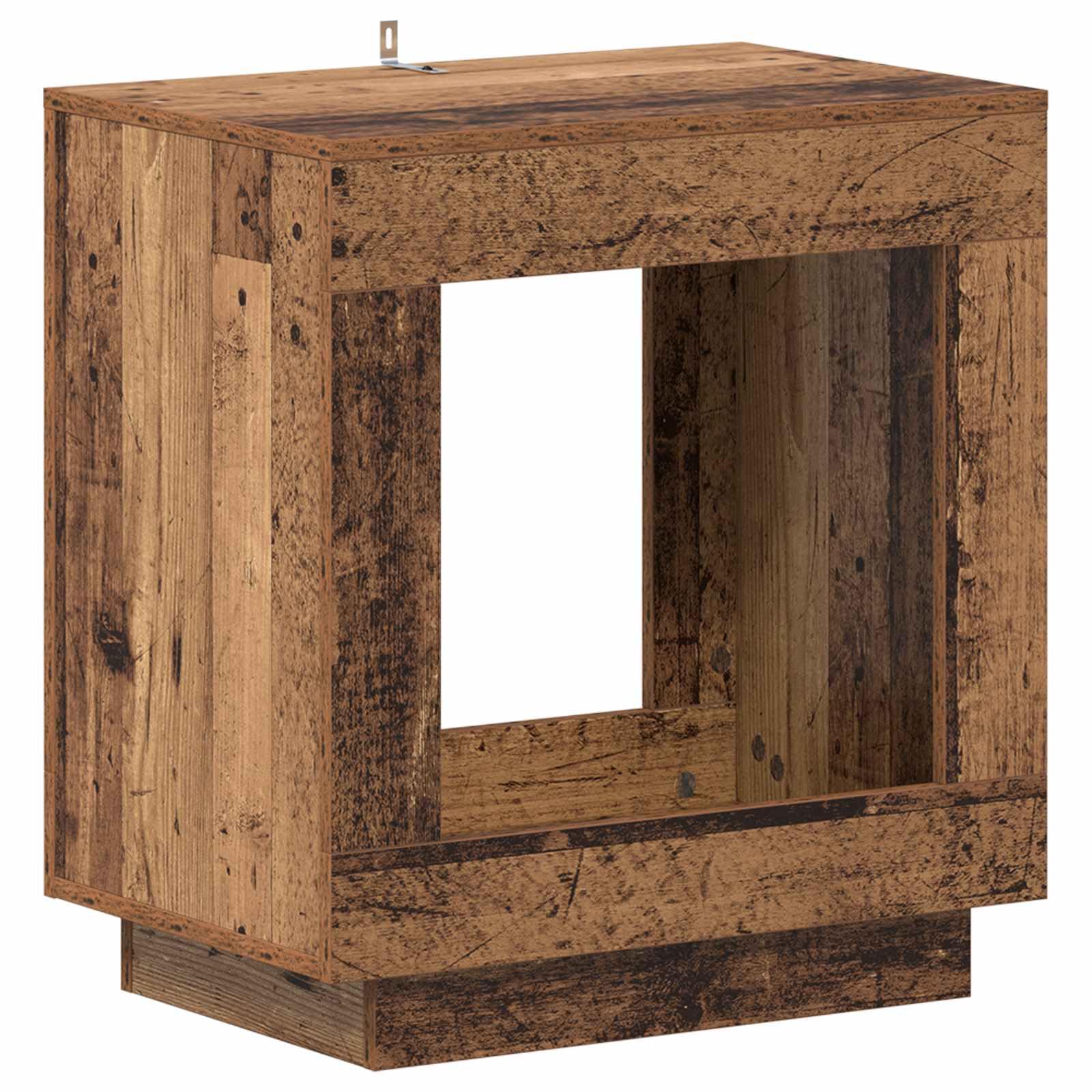 Tavolino effetto legno anticato, 60 x 40 x 65 cm, in legno