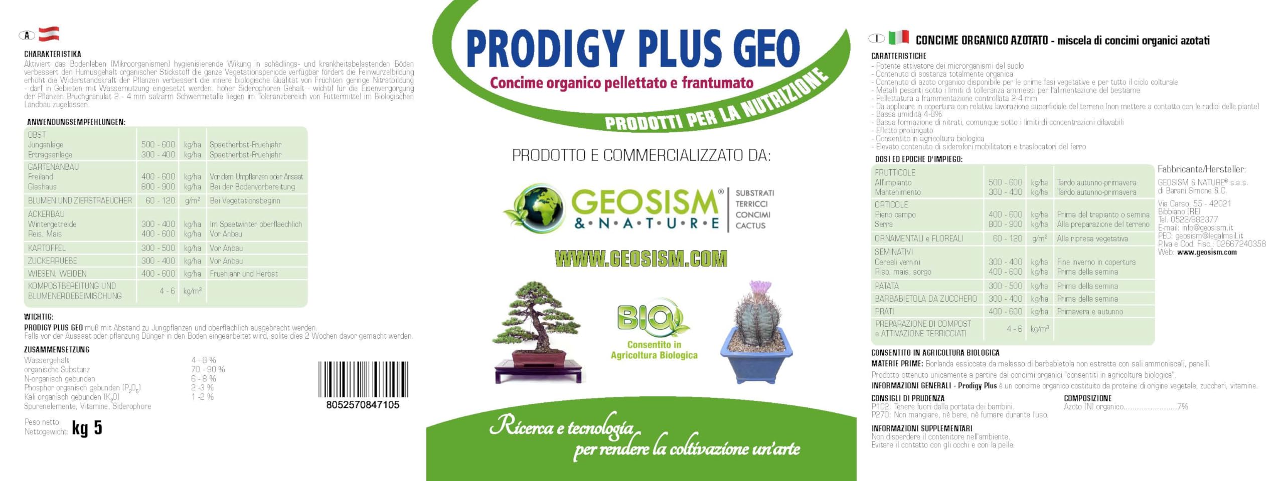 Prodigy Plus 1/3 mm (5 kg), concime granulare per bonsai, piante e fiori