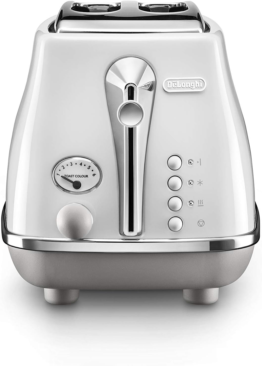 De'Longhi Icona Capitals 2 Slice Toaster CTOC2003.W, Reheat, Cancel and