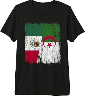 Mexico Algeria Half Flag Mexican Algerian Heritage Premium Tri-Blend T-Shirt