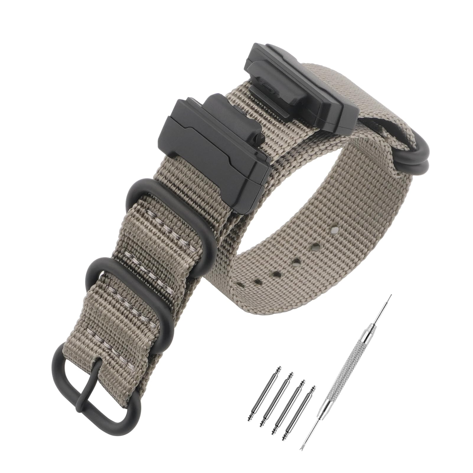 Watch Bands Military Ballistic Nylon Style Replacement Straps Compatible with Casio Watch Model DW-5600 / GLS-5600 / GW-M-5610 / GM-W-B5000 / GM-5600 / GW-B5600 / DW-D5500 / DW-5305/ DW6900 /