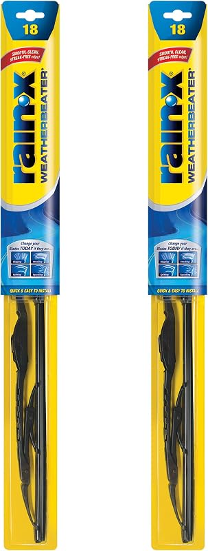 Palhetas do limpador de para-brisa Rain-X WeatherBeater 18" para Ford, Chevrolet e Jeep – Par