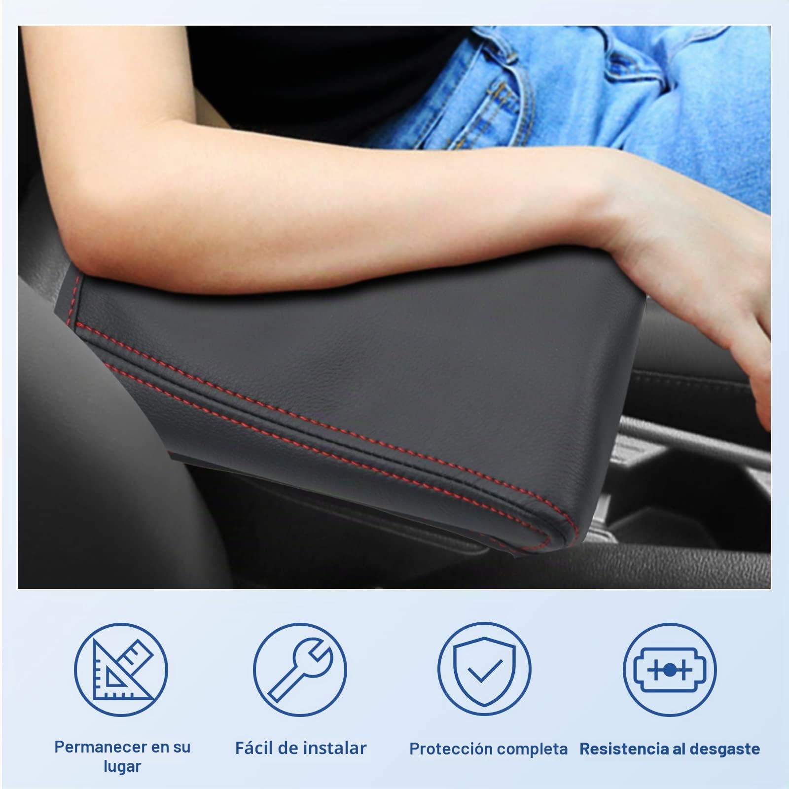 CDEFG Seat Ibiza 6F Arona 2017-2024 2025 Funda Reposabrazos Coche Cubierta Protectora para Caja Apoyabrazos Consola Central Tapa Antiarañazos Interior Ibiza Arona Accesorios