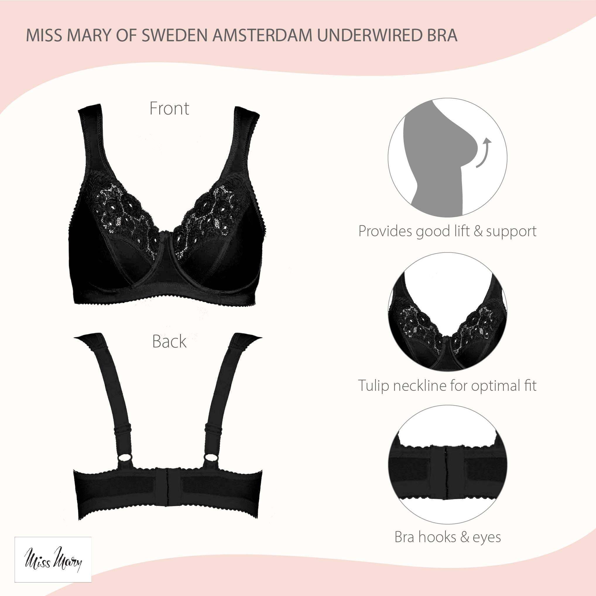 Miss Mary of Sweden Amsterdam Sujetador con Aros y Tirantes Antideslizantes