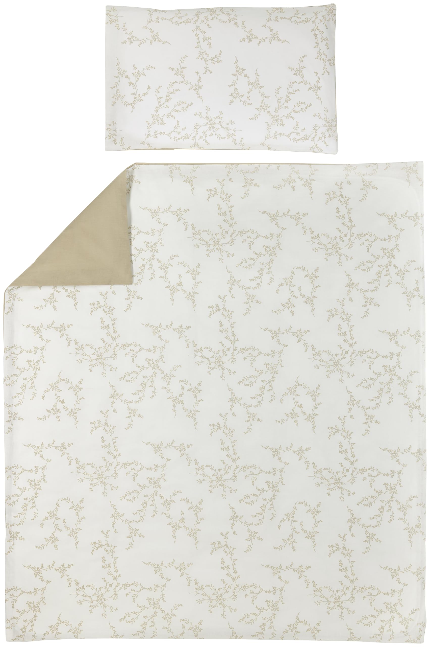 Meyco Branches Sand Baby Bedding Junior Bed 120 x 150 cm Single Pack