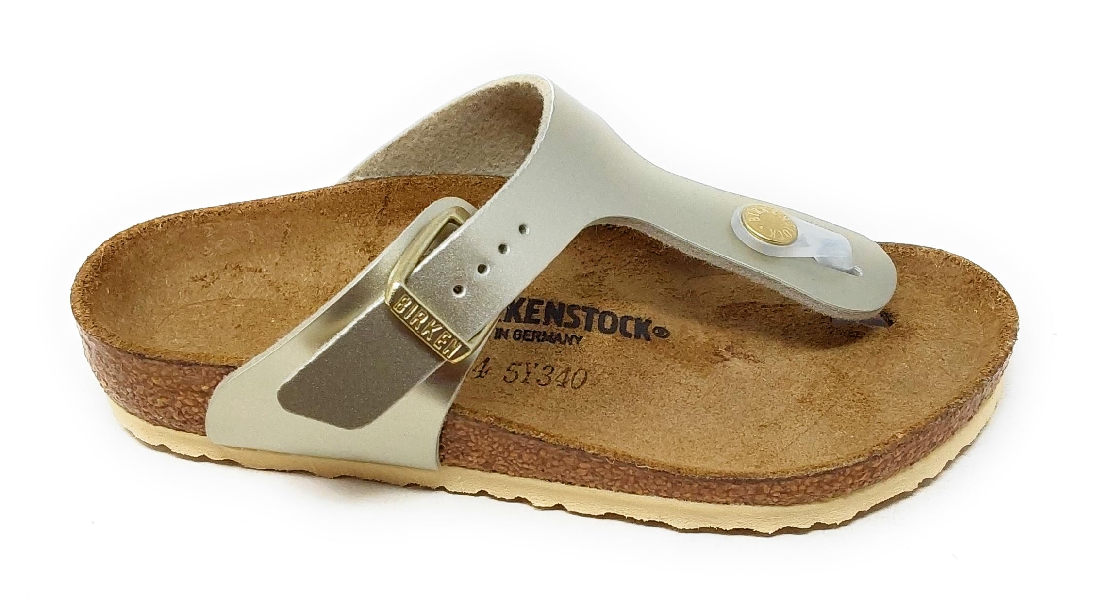 Birkenstock Gizeh Infradito 1015593 oro (Electric Metallic Gold),EVA Sughero e Pelle,Made in Germany