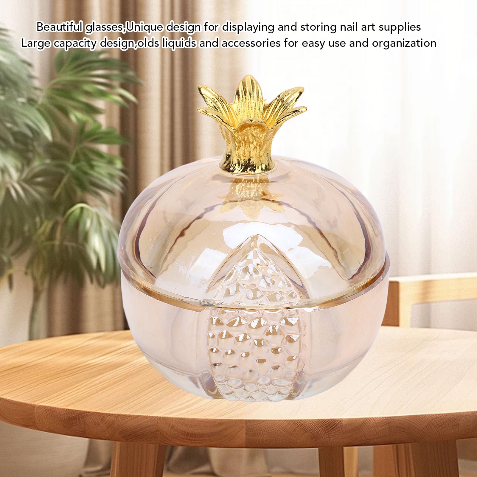 Nail Dappen Dish with Lid, Large Capacity Acrylic Liquid Powder Cup Clear Nail Glass Cup Monomer Dish Jewelry Container for Professional Home Salon, Nail Tech Must Haves