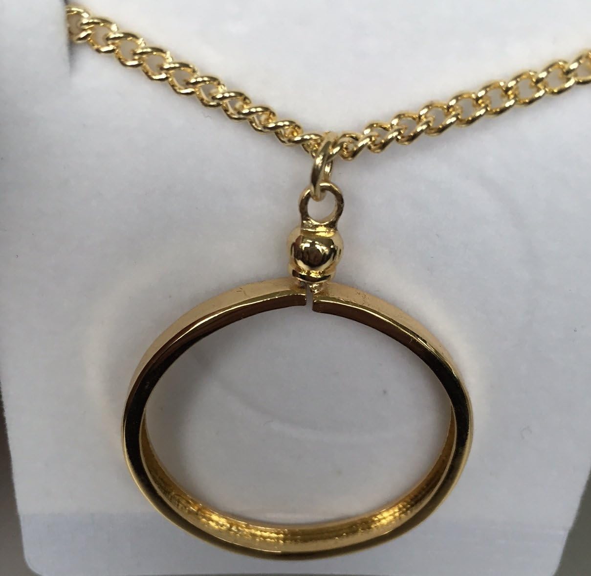 Wendell's Fit AA NA Medallion Sobriety Chip Necklace Medallion Holder 22" Fits 34x2mm Coins