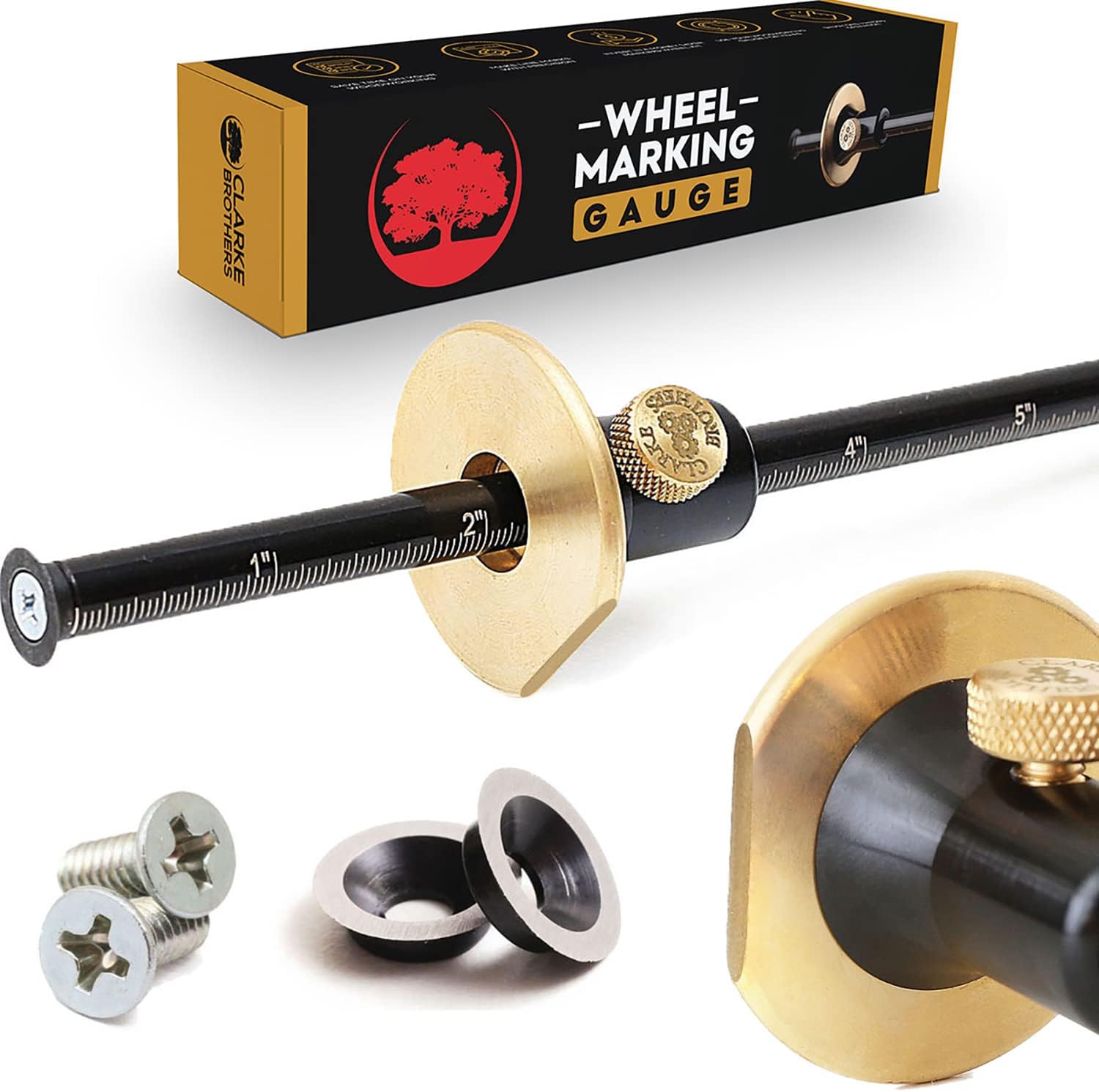 Newkiton Woodworking Gauge, Wheel Marking Gauge with 2