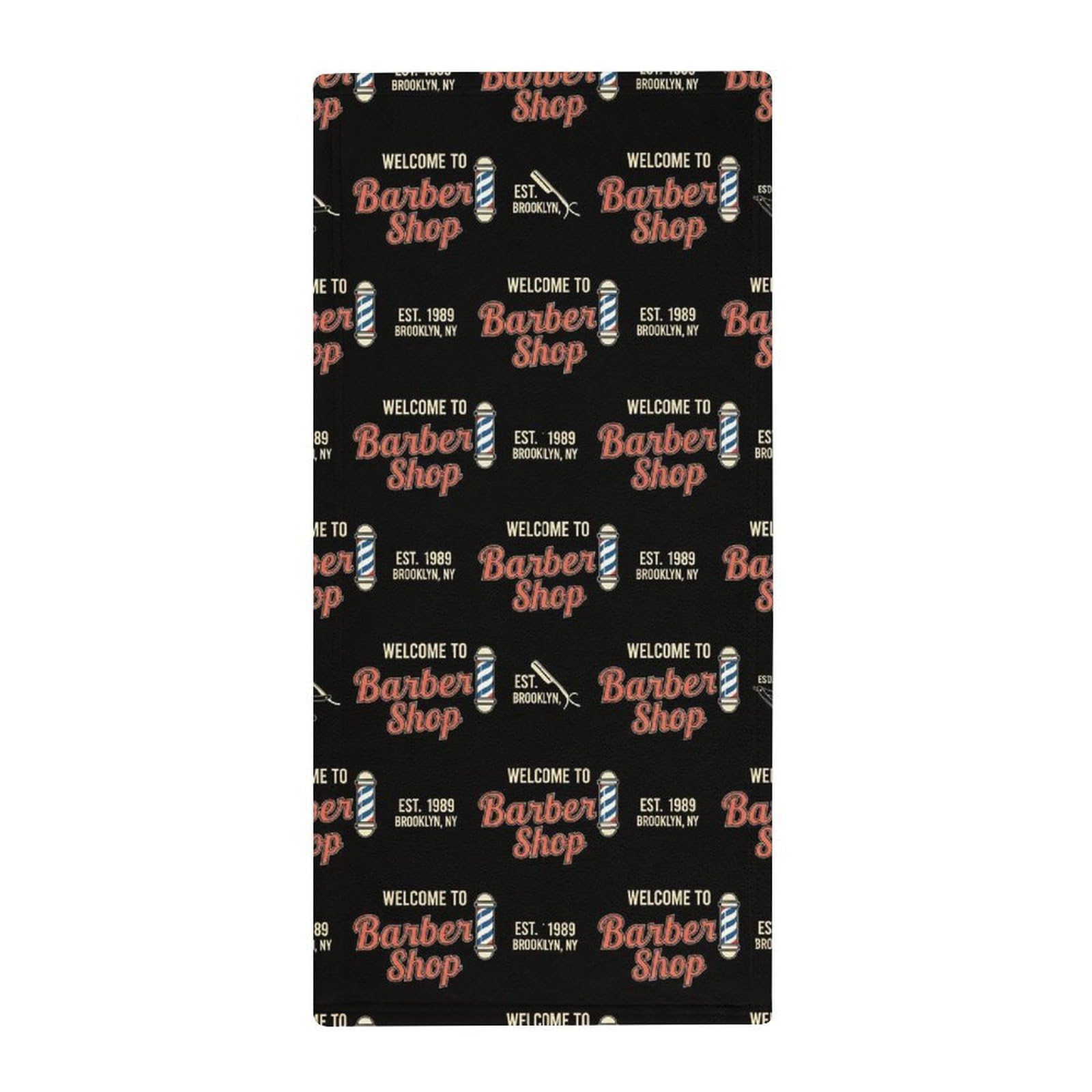 Anceky Compact Travel Bath Towels, Barber Shop Flag Quick-Dry Absorbent Towels for Gym, Camp & Fitness Enthusiasts