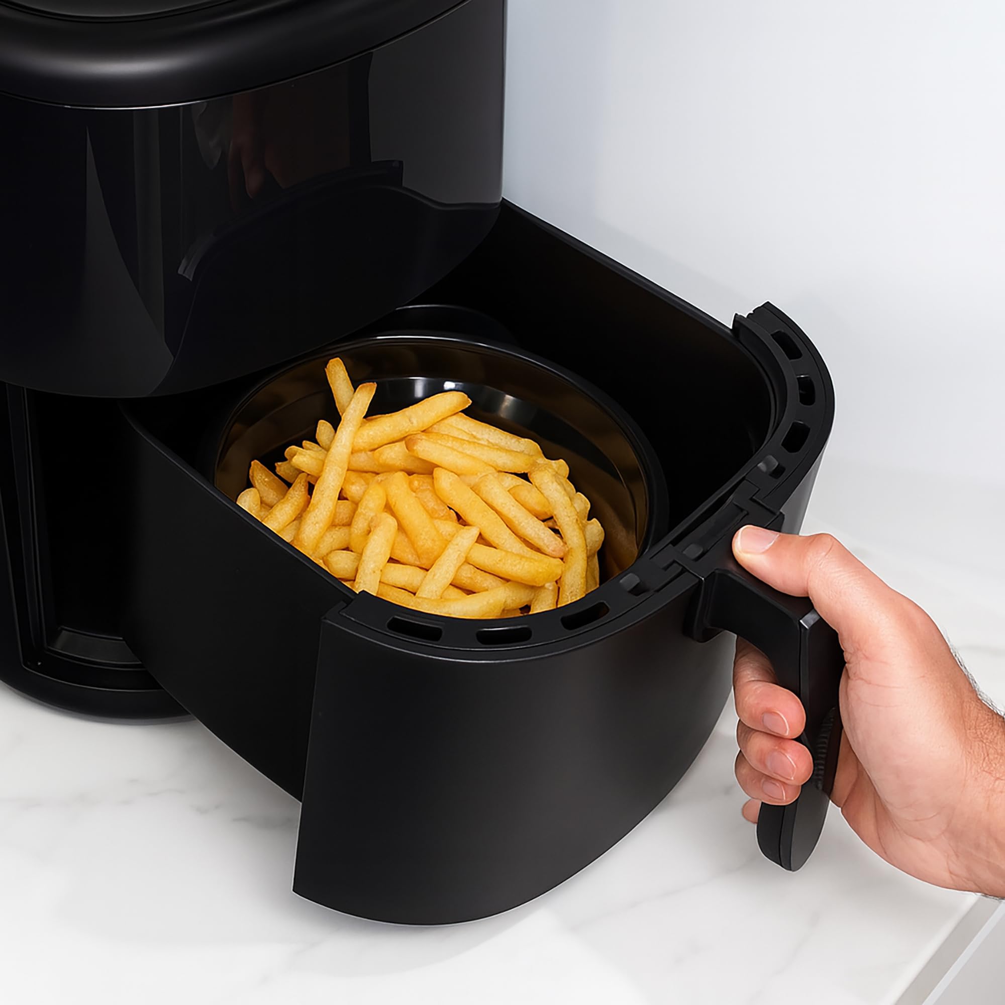VINAK - Składany Parowar Silikonowy 1200ml do Mikrofali i Airfryer | Naczynie do Gotowania na Parze z Dwustronną Tacką