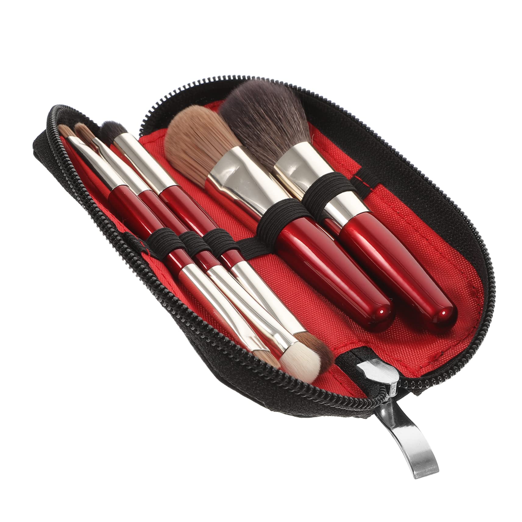 Didiseaon 2 Set pennello per il trucco con borsa vestito da ragazza pennelli trucco donna spazzola pennellessa pennello per ombretto da ragazza pennello per il trucco del viso lana vergine