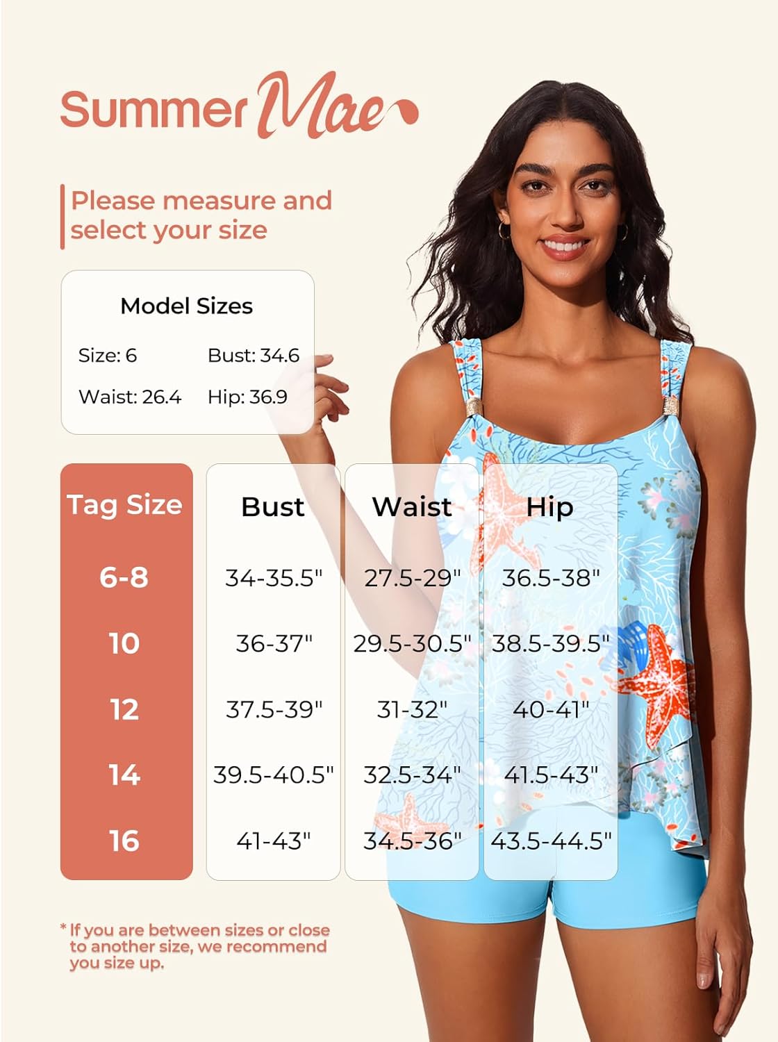 Summer Mae Womens Tankini Swimsuits Ruffle Bathing Suits 2025 Swimming Suits Tummy Control High Waisted Shorts - Image 6