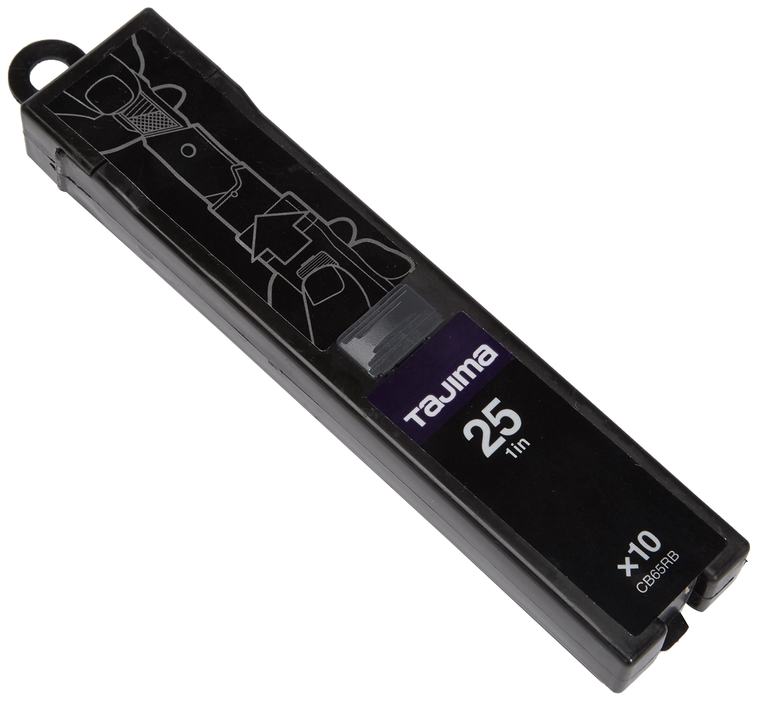 Tajima cb65rb Juego de "Razor negro" cuchillas de repuesto, negro, 25 mm, set de 10 piezas