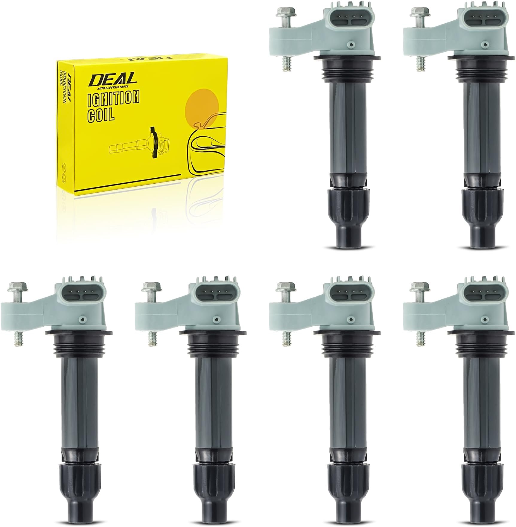DEAL Pack of 6 New Ignition Coils Compatible With Outlook Impala Traverse Enclave Malibu CTS Acadia Camaro Replacement For UF569 C1555 GN10494 D515C