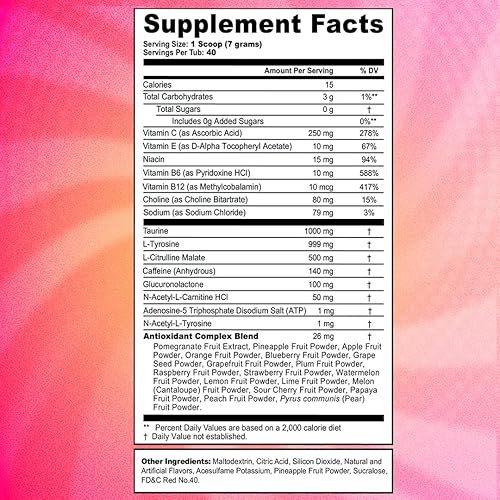 Vista 56 de GAMMA LABS G Fuel Blue Ice Energy Powder, sin azúcar, suplemento de enfoque de cafeína limpia, sabor a frambuesa azul, amino focal, mezcla