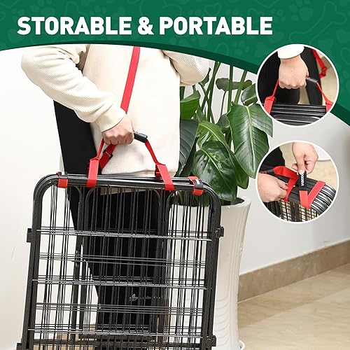 Miniatura 4 de Corralito para perros al aire libre, 8 paneles de 40 pulgadas, corral de metal de alta resistencia para perros, cerca para perros grandes, medianos