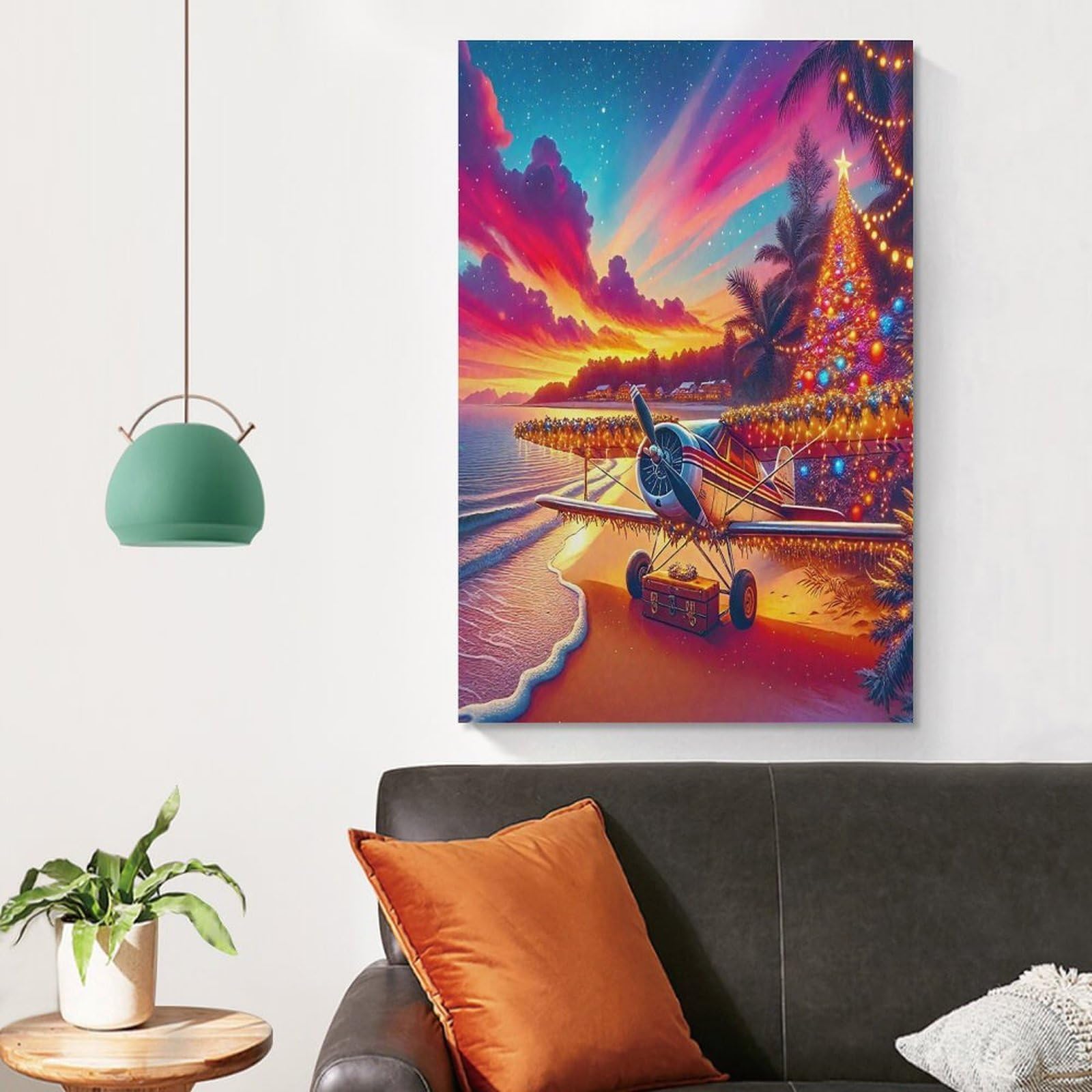 Tableau impression sur toile avion murale pour transformer un mur blanc vide