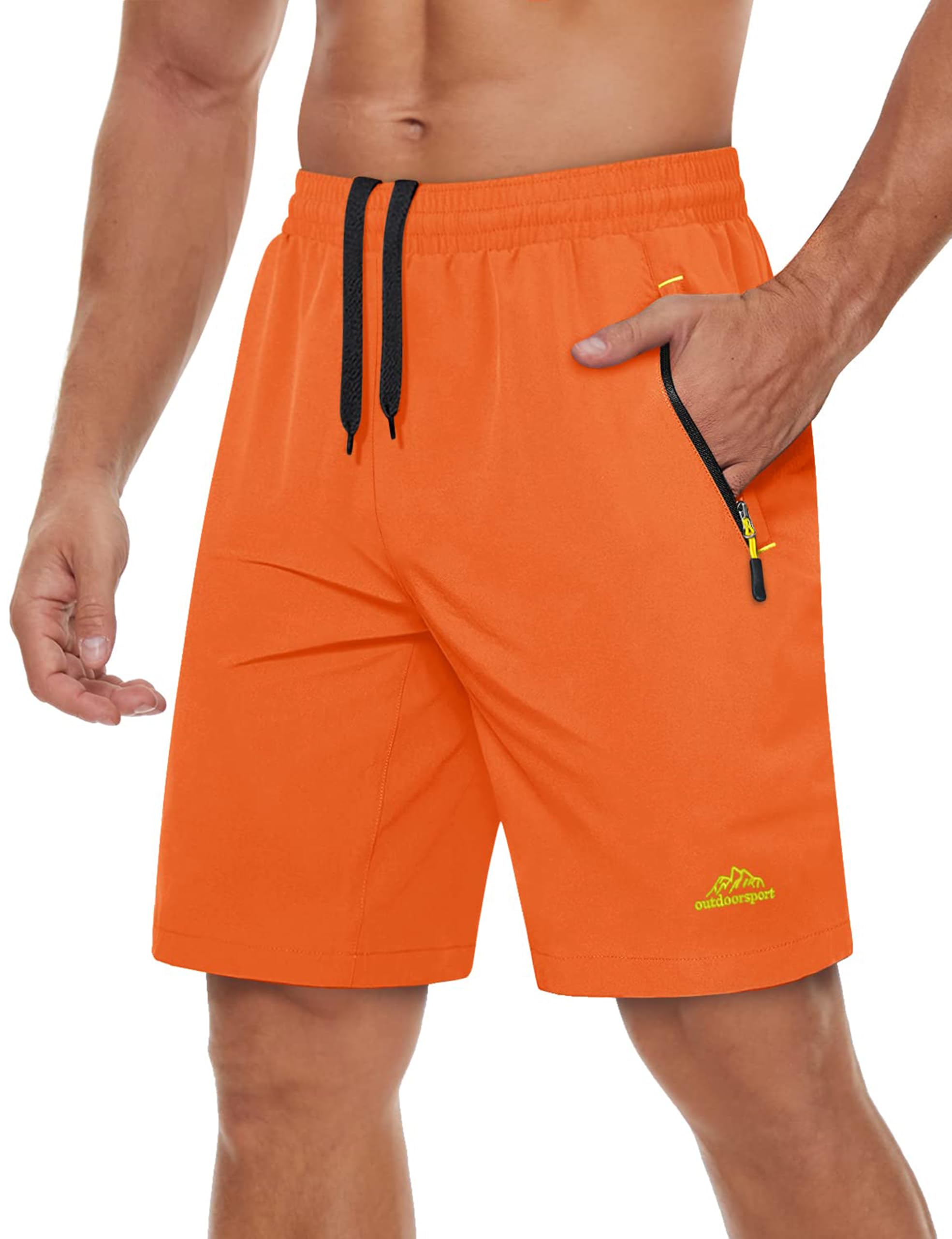 TACVASEN Men's Quick-Drying Training Shorts, Running Shorts, Breathable Sports Shorts with Zip Pockets — view 15