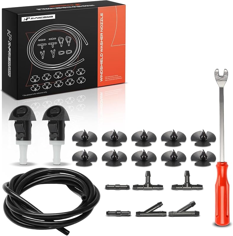 Kit de reparo do bico e mangueira do lavador do para-brisa dianteiro A-Premium para Subaru Forester 2014–2018 – Conjunto