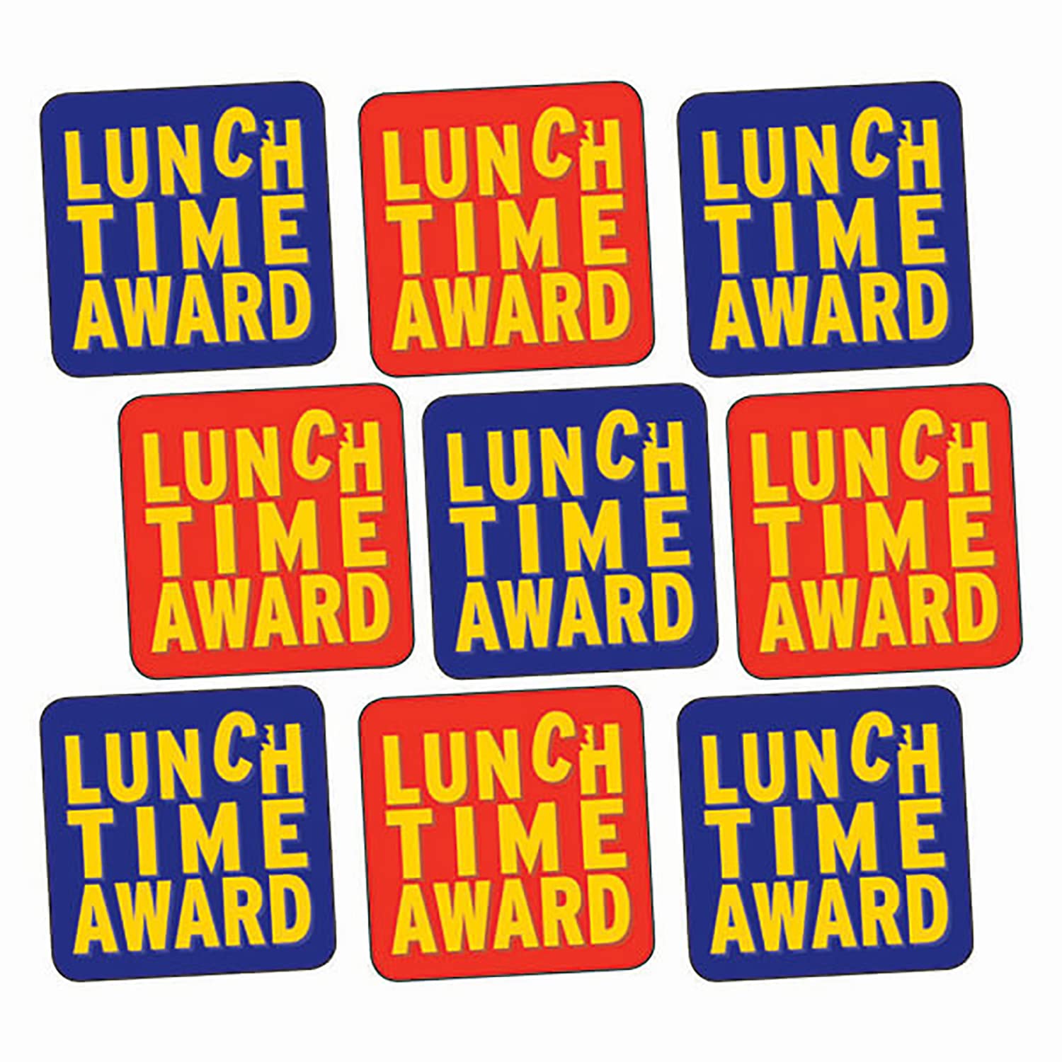 700 Lunchtime Award Square Childrens Pupils Reward Stickers 16mm Primary Teaching Services