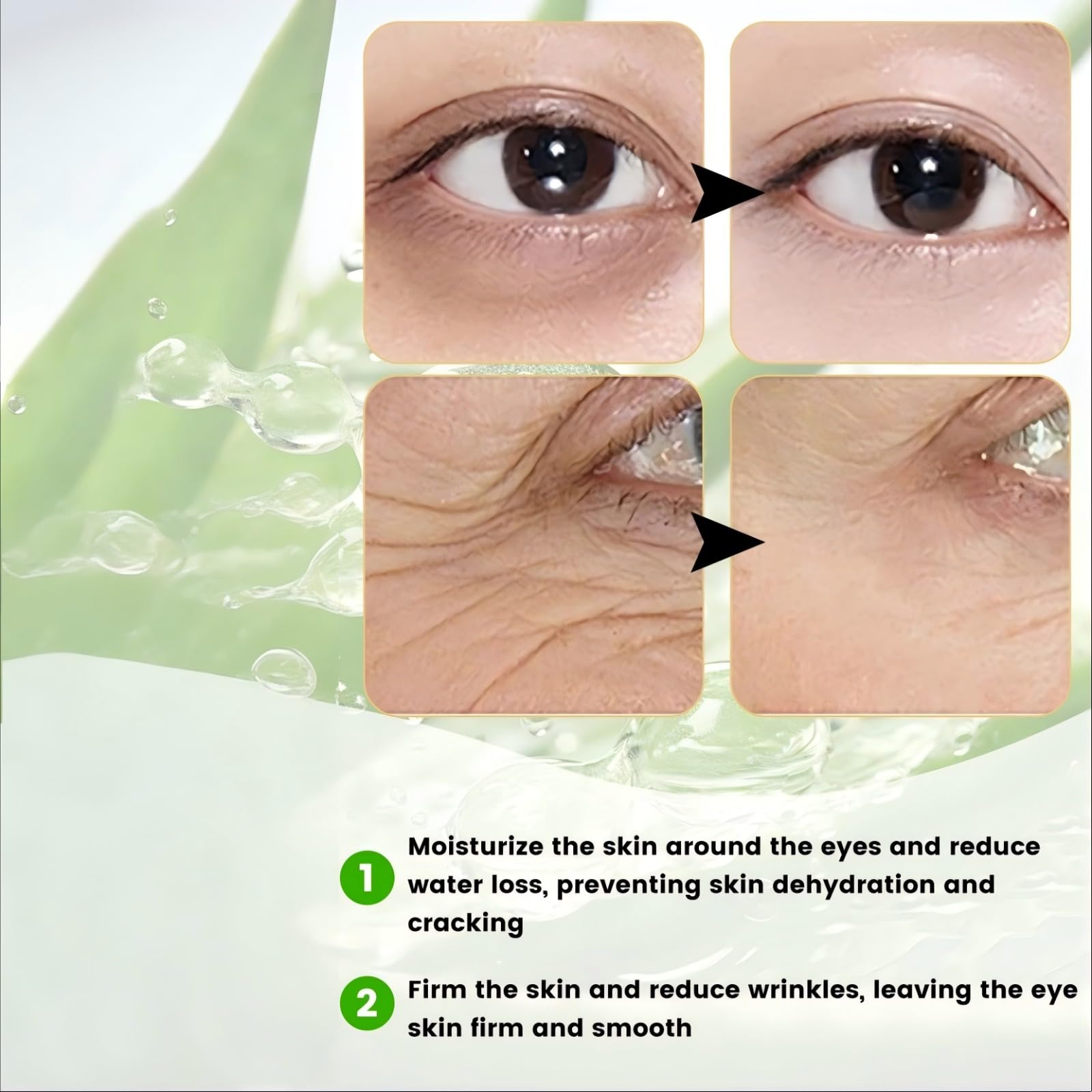 Crema para los ojos con retinol, para la cara y el cuello, reduce las ojeras, cuidado rápido de la piel, mujeres y hombres, adecuado para todos los tipos de piel, uso diurno por la noche. (5pcs)