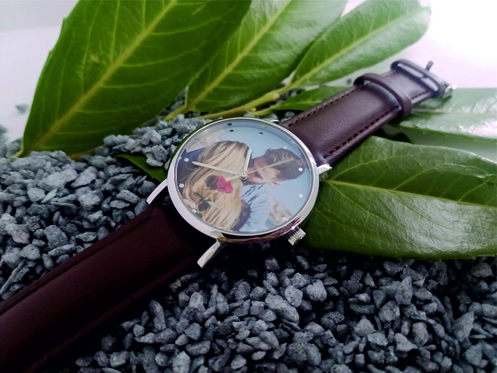 Memories - Reloj de pulsera personalizado con su foto, diámetro de 40 mm, regalo para fotos para amigos y familia, fabricado en Alemania
