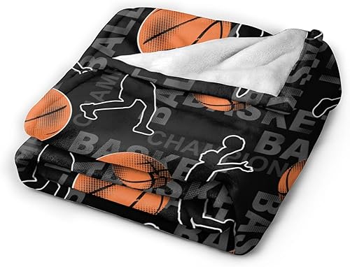 Miniatura 2 de Mantas de baloncesto, manta de franela supersuave para sofá, manta de microfibra ligera y acogedora de lujo