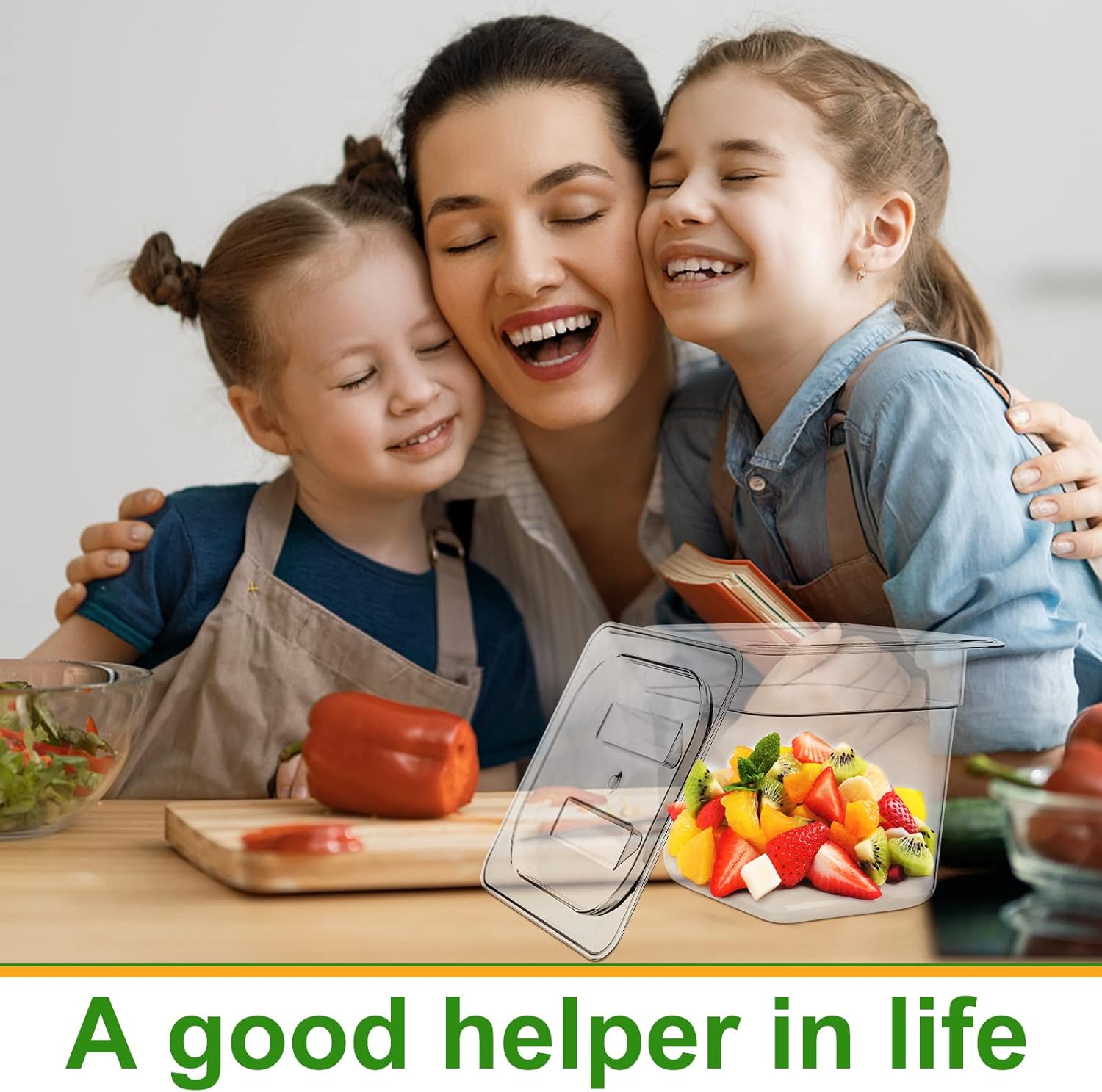 15 Pcs Polycarbonate Food Pan Lids with Handle 1/6 Size Hotel Pan Clear Steam Pan Covers for Restaurant Hotel Commercial - Food Storage Containers Covers - Image 6