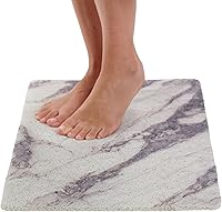 Vista 144 de ENKOSI Alfombra antideslizante para ducha y baño Loofah - Comodidad acolchada suave - Sin ventosas para bañeras lisas o texturizadas - Drenaje
