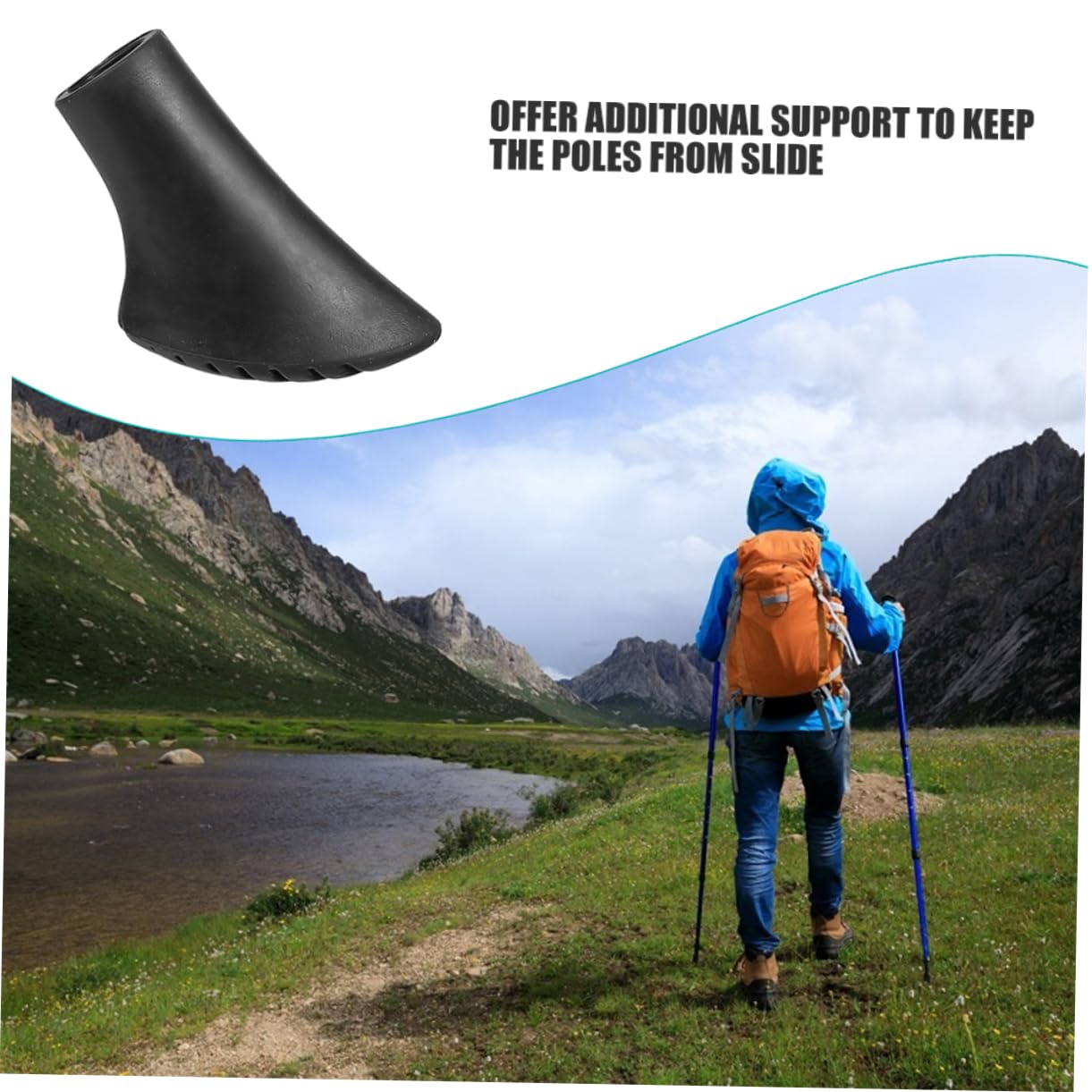 ifundom 30 Stück Teiliges Trekkingstock Gummipuffer Rutschfeste Schutzhüllen für Wanderstöcke Crutch Tips für Sicheres Jedem Untergrund