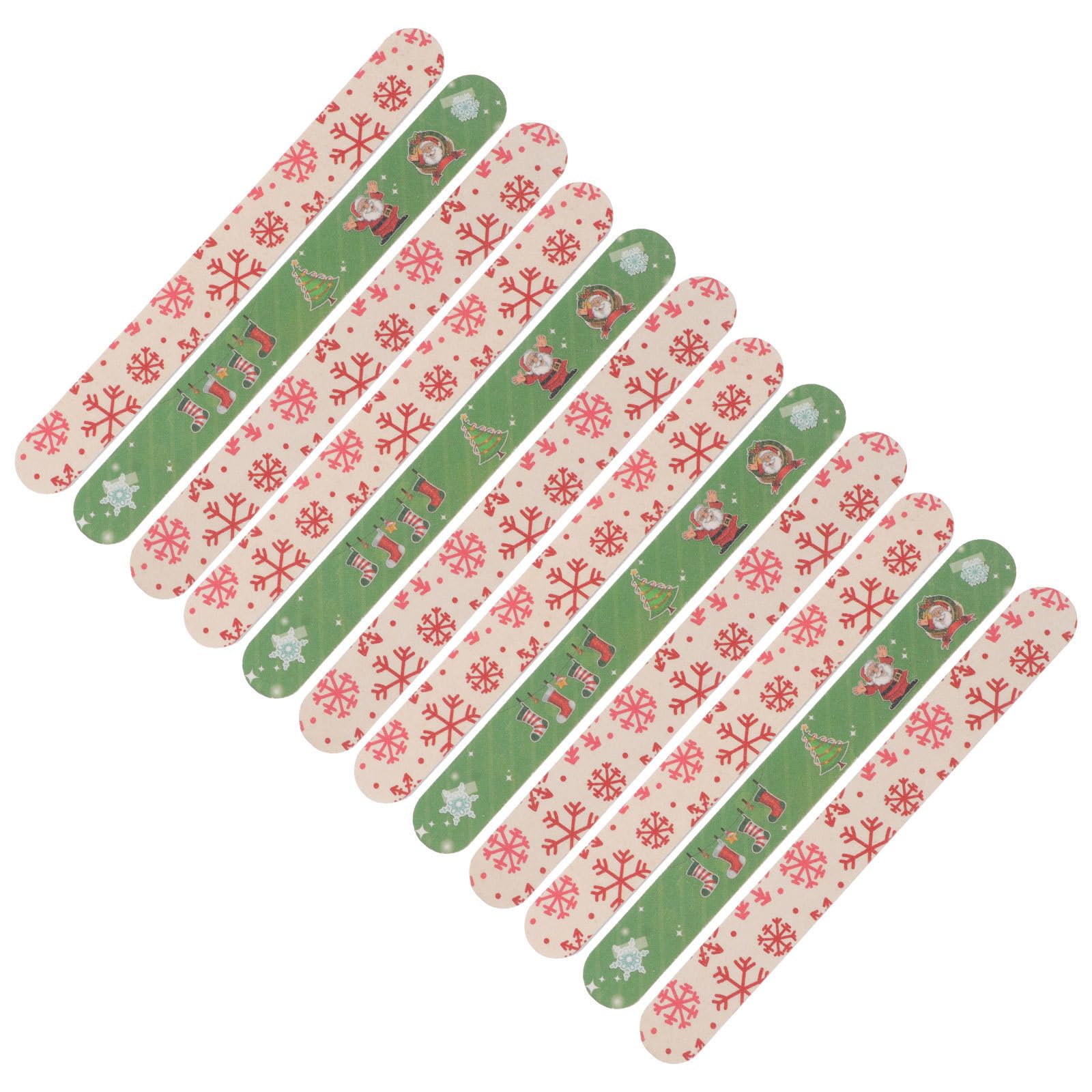 12 Stück Weihnachtsnagelfeilen mit Weihnachtsmotiv Profi Nagelfeilen aus Schmirgelpapier zum Entfernen von Kleber und Feilen von Falschen Nägeln für Selbstgemacht Zufälliger Stil
