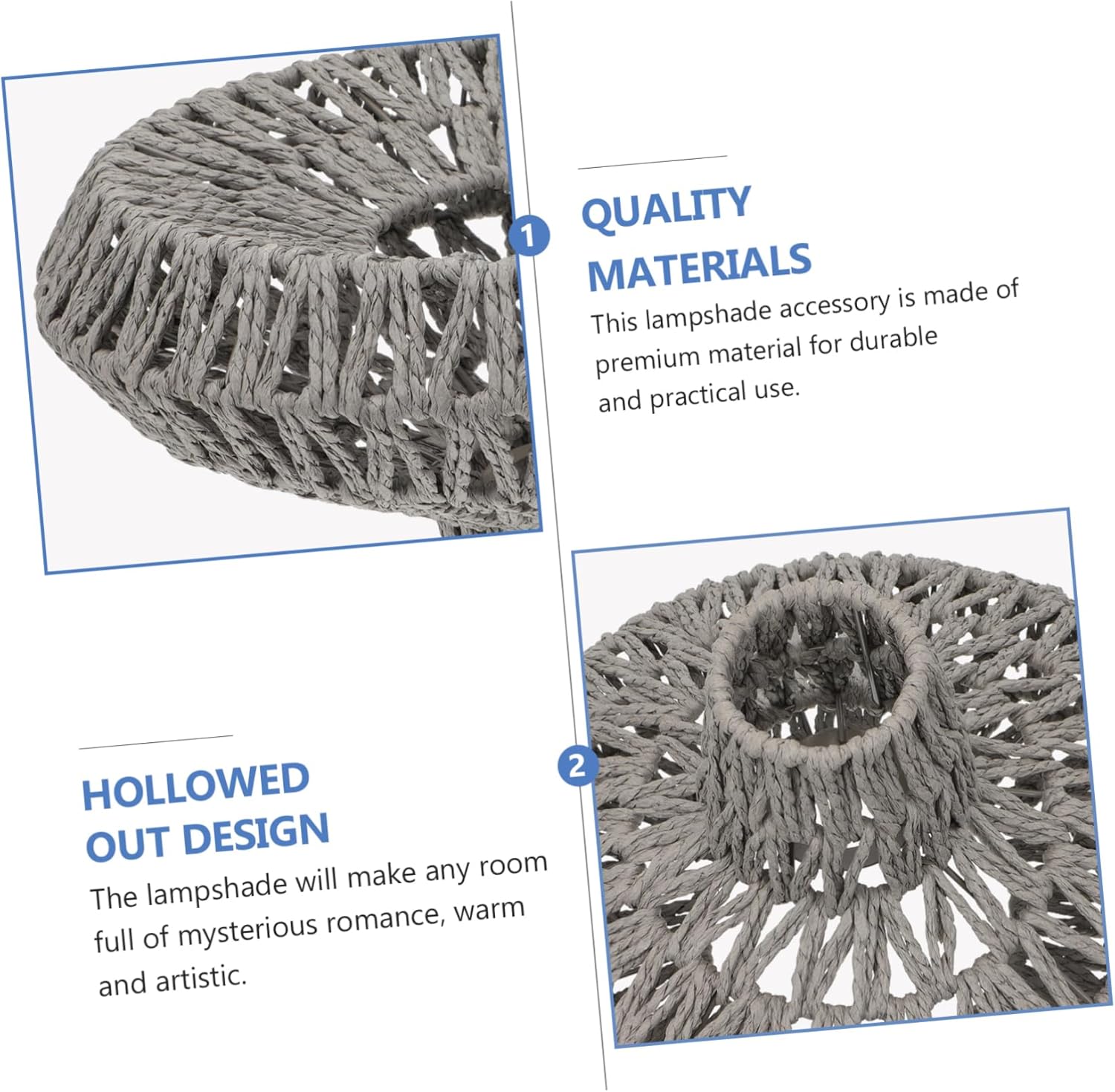 1pc Nordic Style Paper Rope Chandelier Cover Elegant Hanging Lampshade for Dining Room Home Decor Easy to Install Rustic Creates Warm Atmosphere