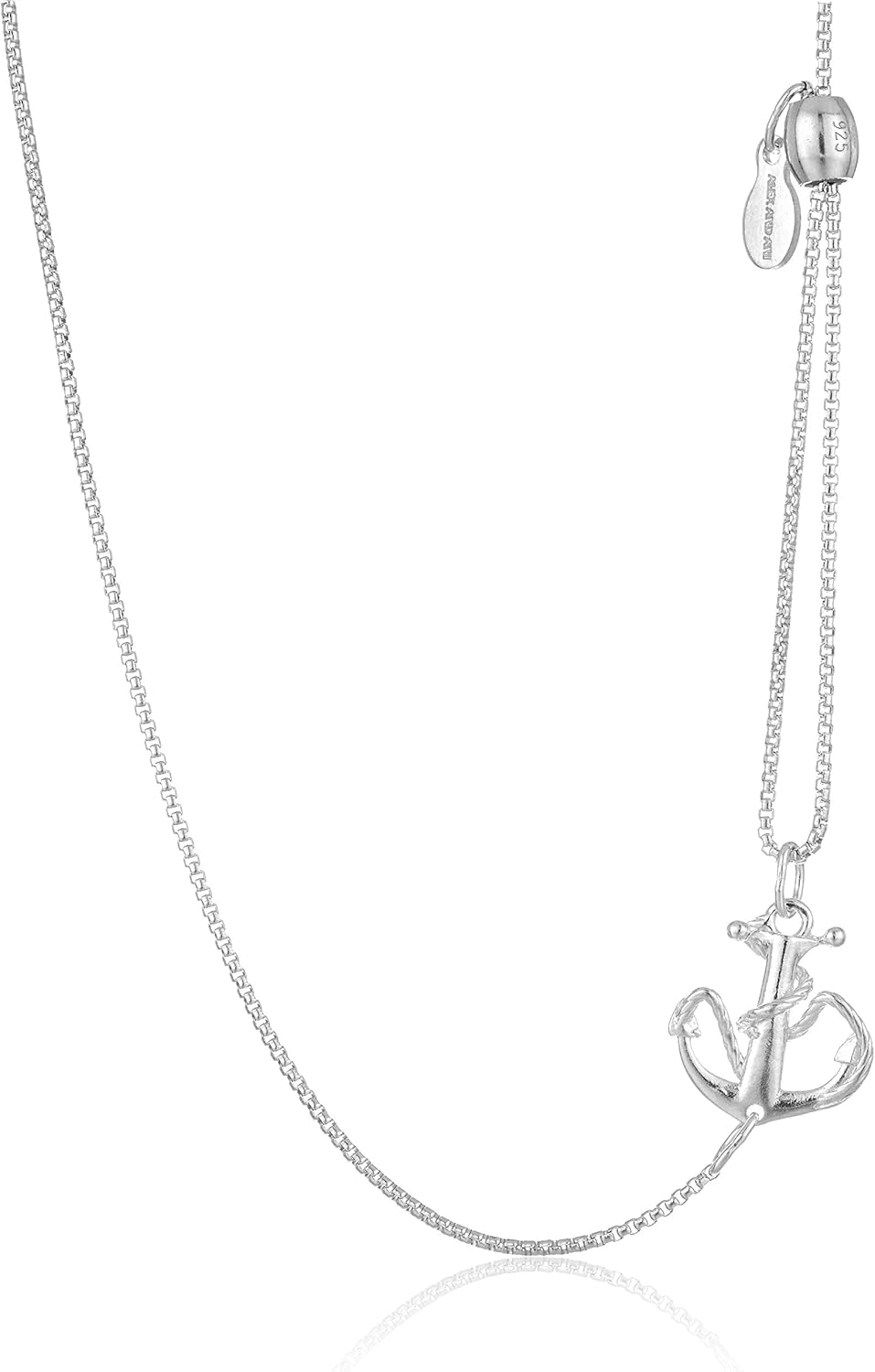 Alex and Ani Pull Chain Necklace Anchor Sterling Silver