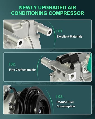 Miniatura 1142 de SCITOO CO 10739C - Compresor de CA compatible con Honda Element 2.4L 2003 2004 2005 2006 2007 2008 2009 2010 2011