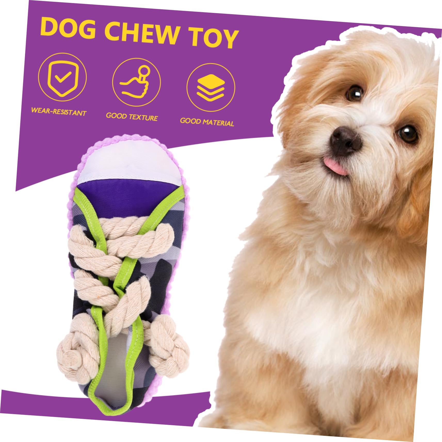 Générique Jouet à Mâcher pour Chien Couineur Chaussures en Coton Taille Petite Jouet Interactif pour Chiots pour Animaux De Compagnie