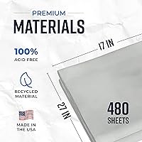 Vista 2 de Hojas de papel de embalaje para mudanzas, 480 hojas, 27 x 17 pulgadas, 15 libras, fabricadas en Estados Unidos, papel de periódico, imprescindible