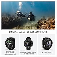 Vista 2 de Garmin® Descent™ G2, Watch-Style Dive Computer, Bright AMOLED Display, Multiple Dive Modes, Health and Wellness Features, Black with Black Band Negro