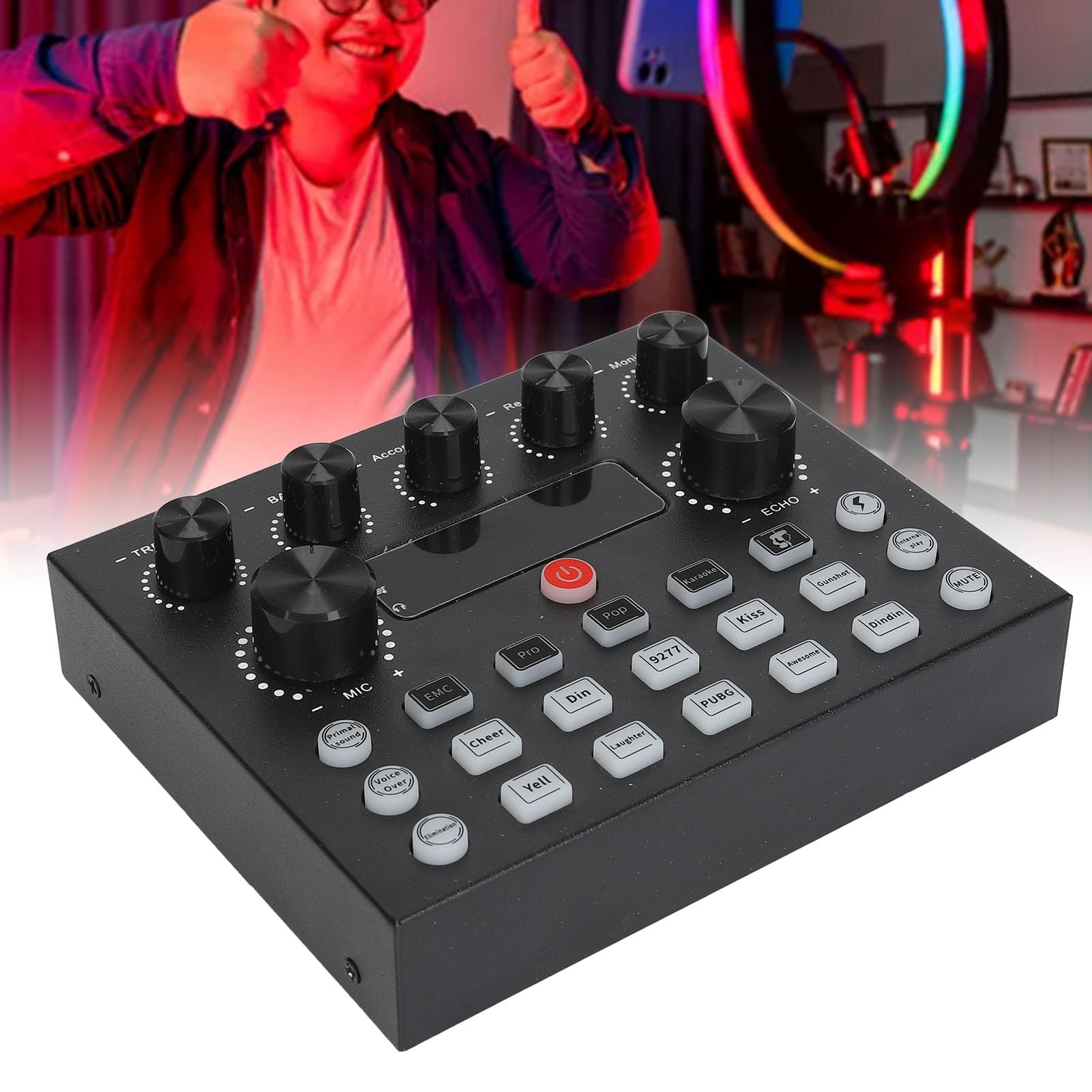 Amazon.com: Live Sound Card, Dual Channel Sound Mixer Adjustable