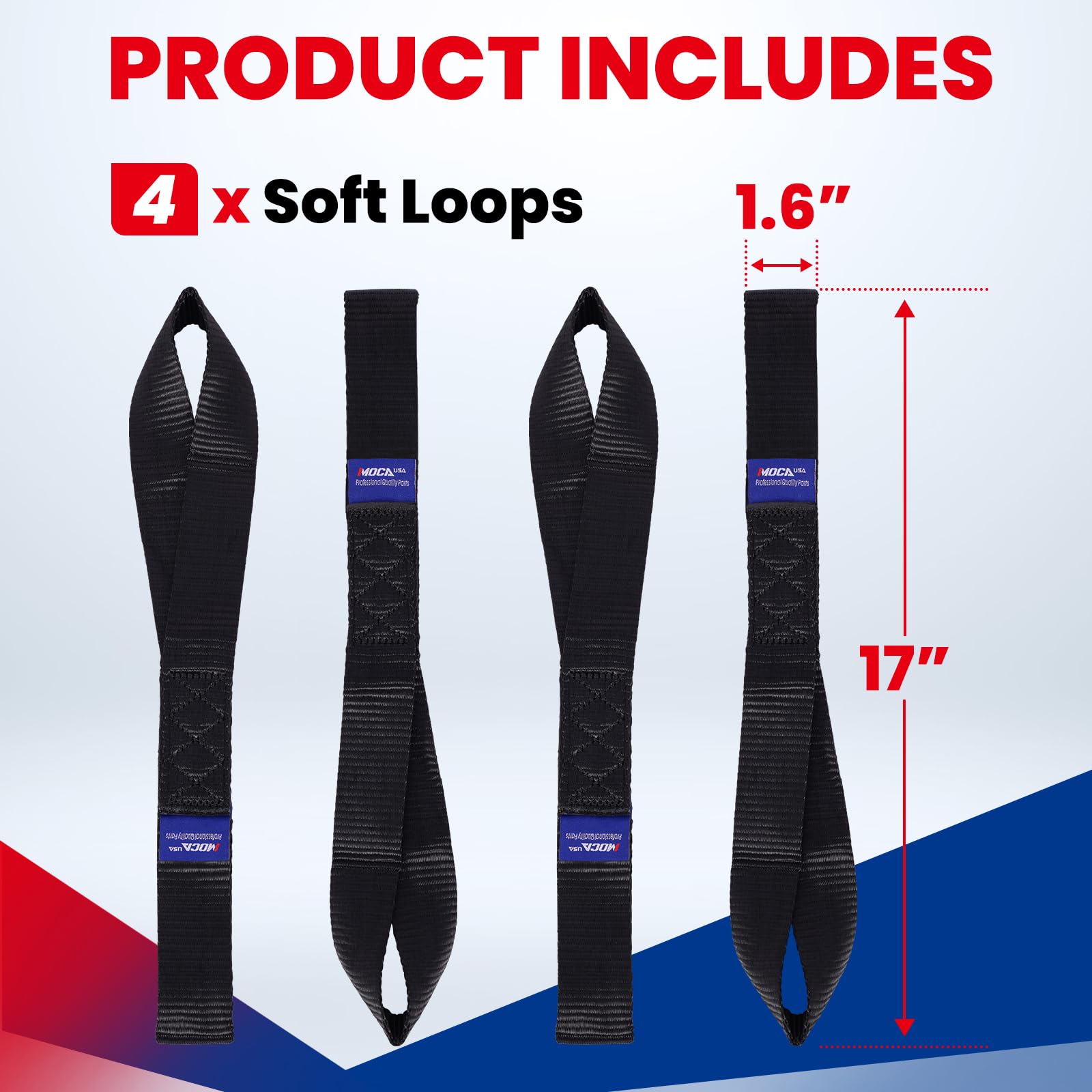 Amazon.com: MOCA 4-Pack Soft Loop Tie Down Straps 12000 Lbs